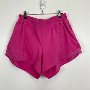 Lululemon HR 4" Hotty Hot Shorts Size 12 Sonic Pink Athletic Bottoms